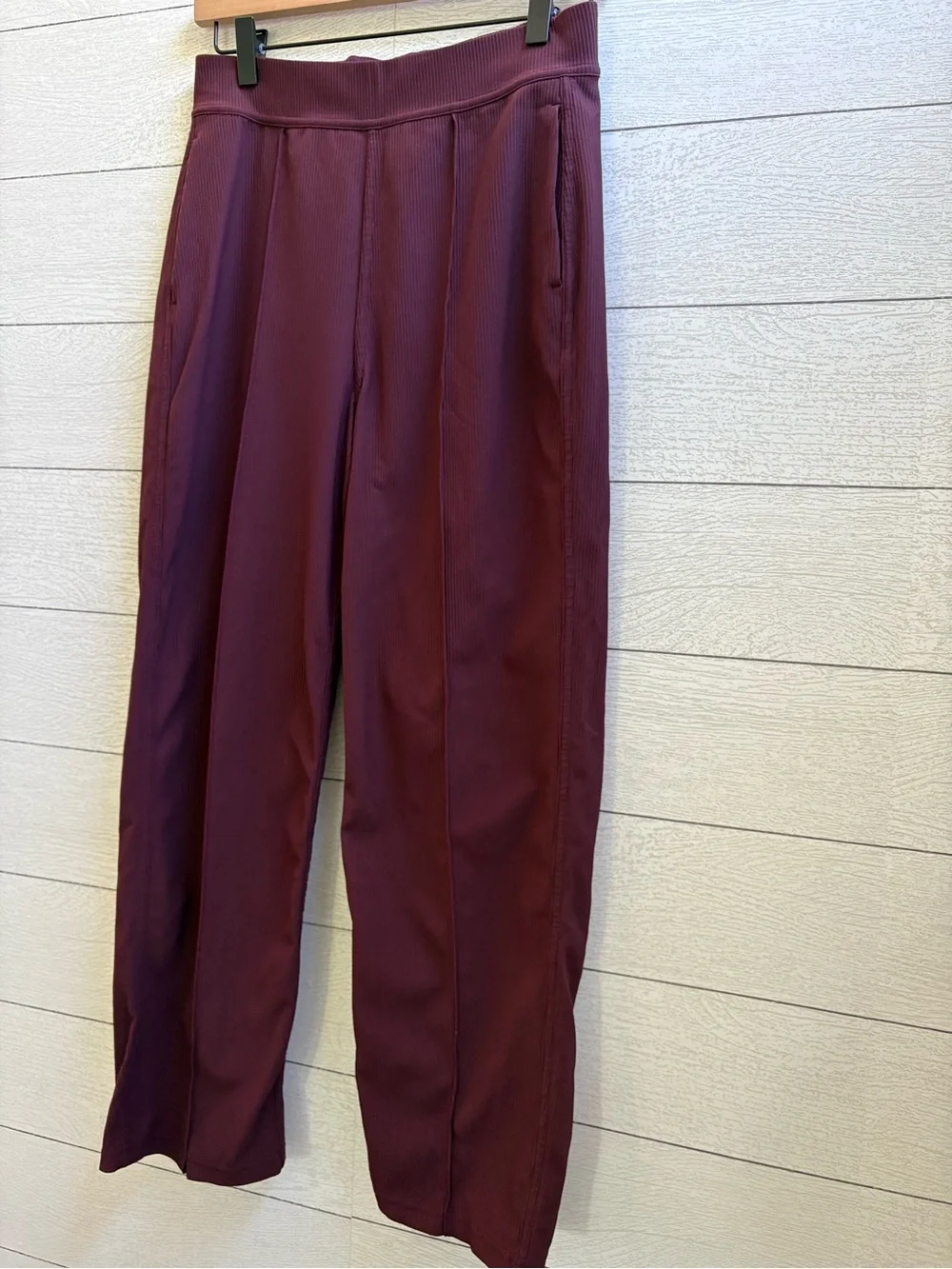 Lululemon Urban Strides Super High Rise Ribbed Pants Merlot Size 6/ 25” Inseam